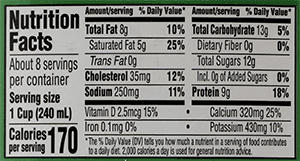 Country Store Bulgarian Buttermilk Nutrition Facts